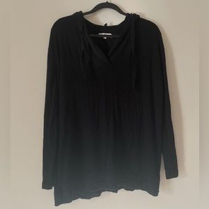 Lou & Grey for Loft signature soft v-neck tunic hoodie